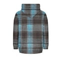 thumbnail image 5 of QQAMB Women's Winter Coat Sherpa Lined Plaid Flannel Jacket Full Zipper Hooded Flannel Shirt Jacket Warm Shacket Blue XL, 5 of 6