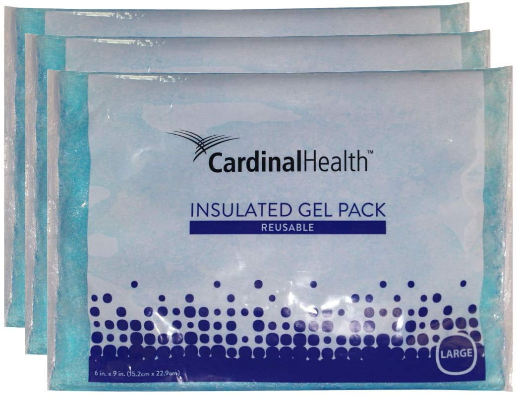 Cardinal Health Insulated Hot and Cold Gel Pack Flexible Reusable, 3 Pack
