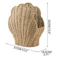 thumbnail image 3 of Btomtd Scallop Shells-Shaped Paper Rope Handwoven Storage Basket, Khaki, 3 of 9
