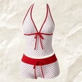 thumbnail image 2 of Polka Dot Bikini for Women High Waisted Halter Top with Shorts Polka Dot Beach Swimsuit Vacation Outfit Y2k Vintage, 2 of 5