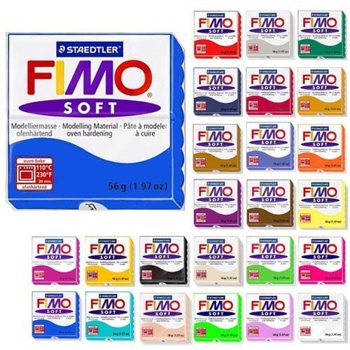 Fimo Soft Starter Pack 12 x 56g Multicolour Blocks by Steadtler