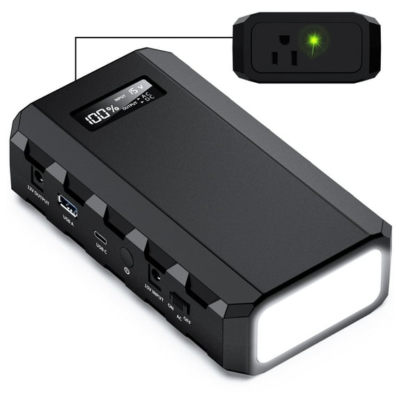 SinKeu 88.8Wh/65W AC 110V Portable Power Bank Fast Charger Camping Battery Pack Black