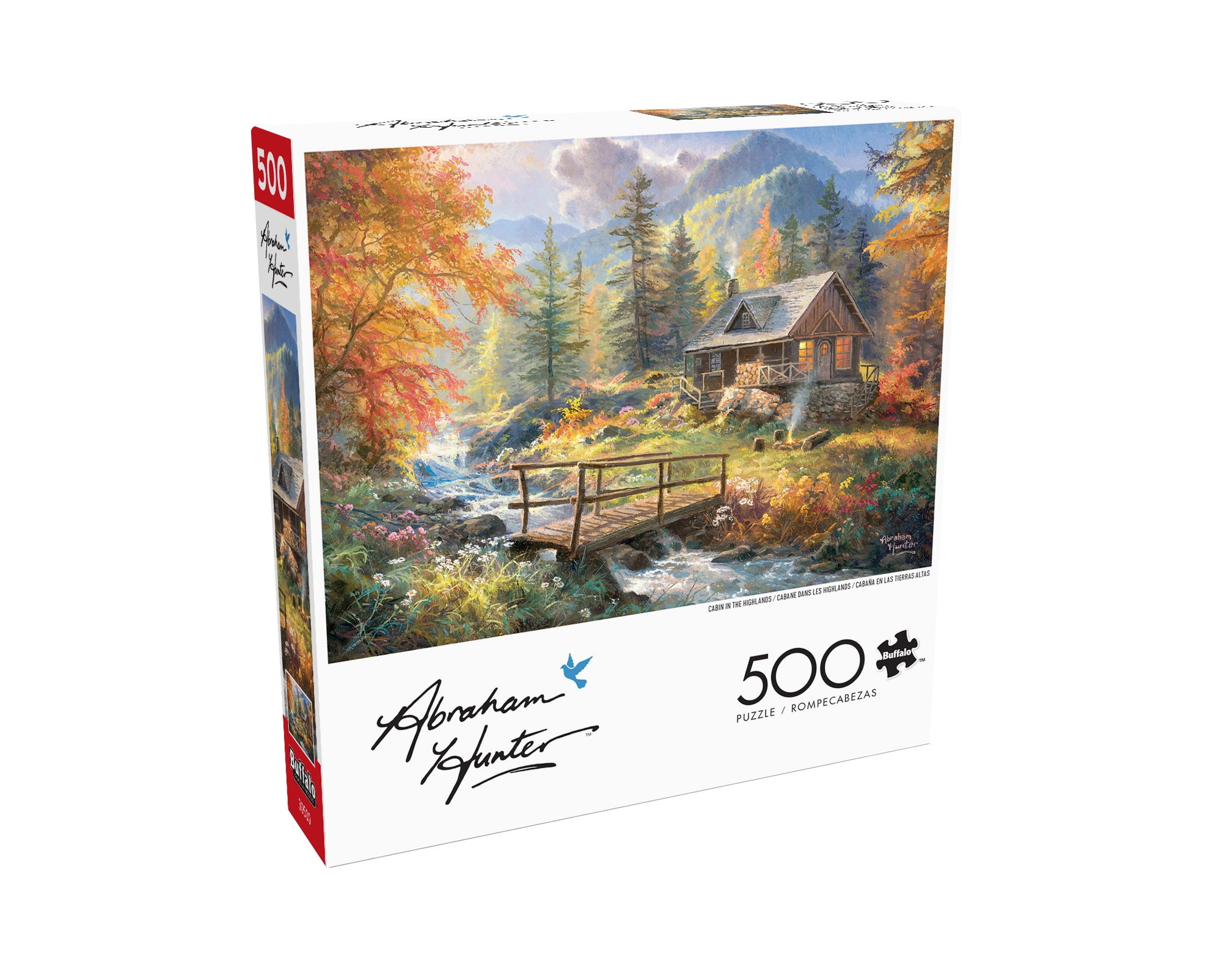 Buffalo Games Le puzzle Abraham Hunter Cabin in the Highlands en 500 pièces