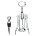 thumbnail image 4 of Mainstays Stainless Steel Wing Corkscrew and Wine Stopper Set, Silver, 4 of 9