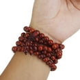 thumbnail image 3 of 8mm Tibetano 108 Sándalo Budista De Oración Mala Cuff Bracelet Necklace, 3 of 9