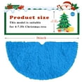 thumbnail image 3 of Gynky 36" Christmas Tree Skirt, Luxury Soft Ultra Plush Toscana Fabric Holiday Tree Base Cover Faux Fur Xmas Tree Mat Decorations Home Décor, Blue, 3 of 8