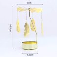 thumbnail image 2 of tredstone Christmas Tea Light Rotary Candlesticks Candle Holder Metal Xmas Home Decor Feather, 2 of 9