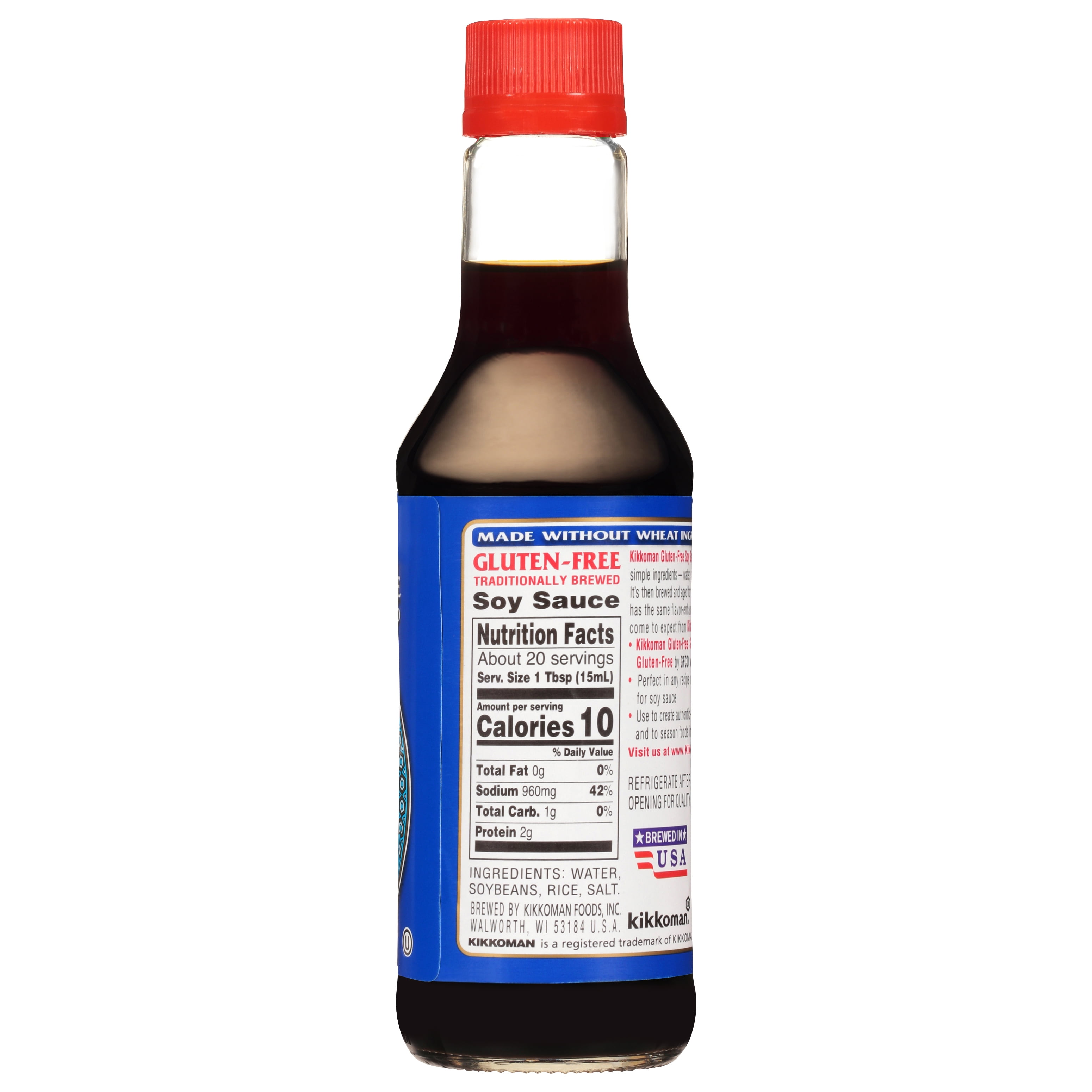 Kikkoman Gluten-Free Soy Sauce, 10 oz Bottle