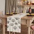 thumbnail image 2 of Table Runners 70 Inches Long Dress Scarves, Farmhouse Dandelion Farmhouse Coffee/Dining/Kitchen Table Decor, Holiday Table Runner, Spring Modern Country Flower Black Beige 13x70 Inch, 2 of 9