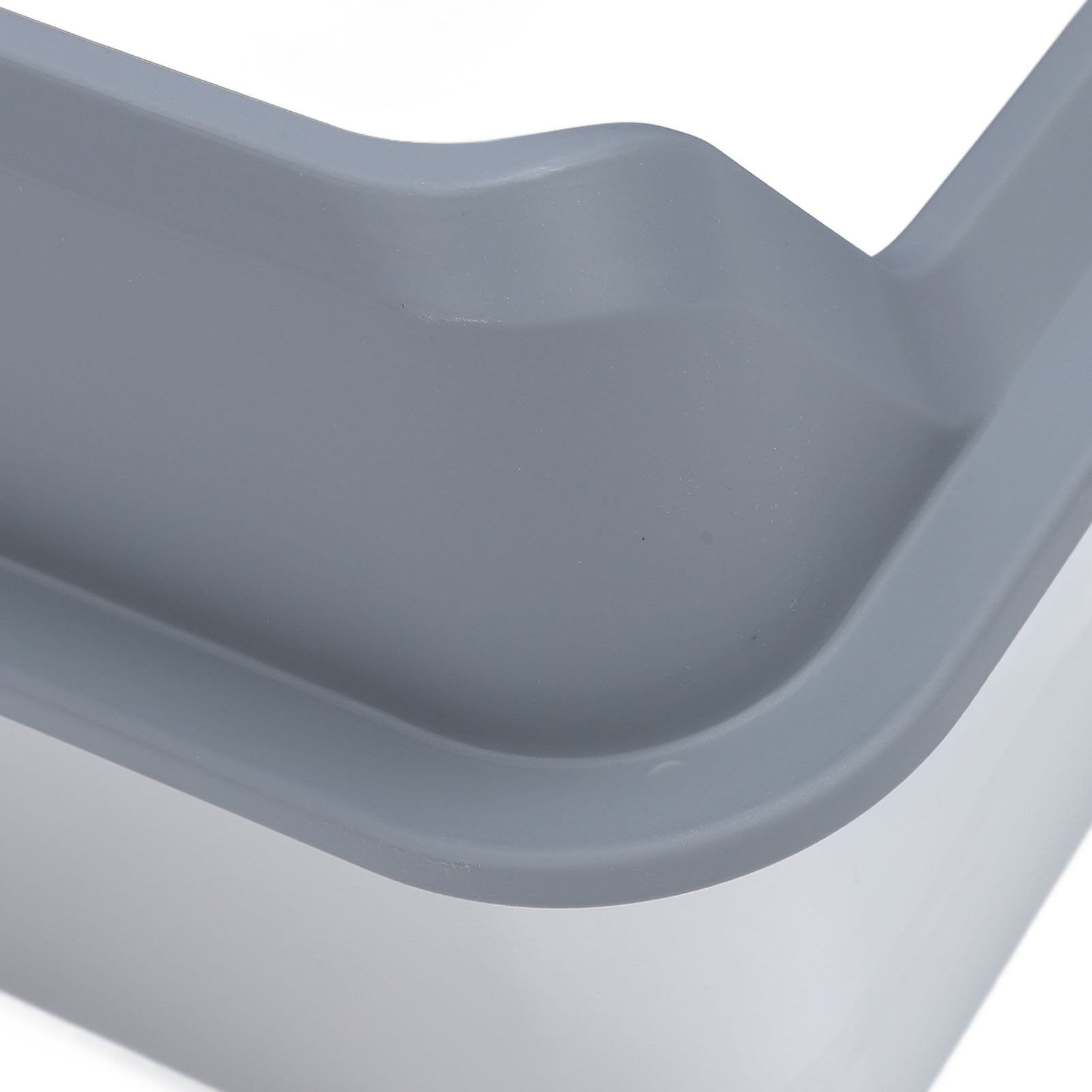 YAHHU Stainless Steel Cat Litter Box Anti Splashing Top Entry Large Kitty Pan with Scoop, High Sided Metal Potty Tray for Big Cats, 20.08 inches / 51 cm, Dark Gray