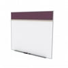 Ghent SPC510A-V-187 5 ft. x 10 ft. Style A Combination Unit - Porcelain Magnetic Whiteboard and Vinyl Fabric Tackboard - Berry