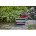 thumbnail image 5 of Southern Patio 9.1" x 15.4" x 15.4" Barrel Birchwood Grey Resin Plant Planter, 5 of 5