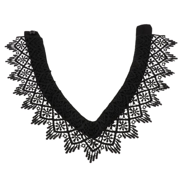 Collar falso de mujer Soledad Cuello Adornado Negro