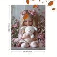 thumbnail image 3 of Qisvanset 12x16 Inch With Frame 2D Flat Wall Art Baby Girl Baptism Dedication Sign Nursery Religious Decor, 3 of 8