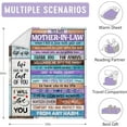 thumbnail image 4 of Mother in Law Gifts, Mother in Law Birthday Gifts, Mother in Law Gifts from Daughter in Law, Best Gifts for Mother in Law, Mother in Law Gifts for Christmas Throw Blanket 60"x50", 4 of 6