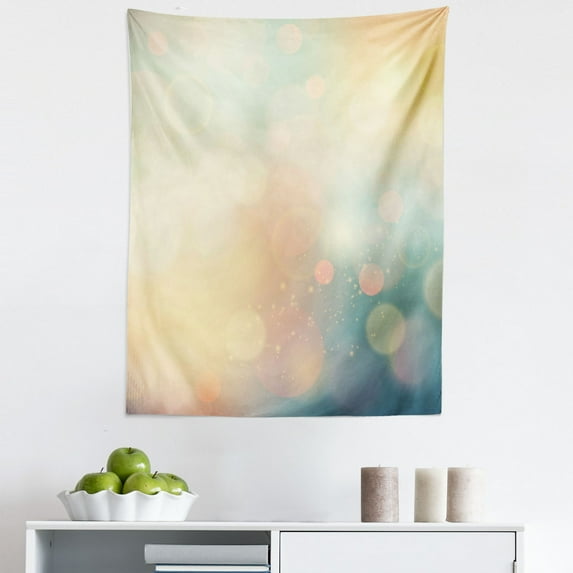 Abstract Tapestry, Under Sea Ocean Sea Inspired Image Sunbeams Like Details Print, Fabric Wall Hanging Decor for Bedroom Living Room Dorm, 5 Sizes, Dark Blue and Pale Green, by Ambesonne