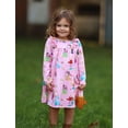 thumbnail image 3 of Vestido Disney Princess para niña pequeña con estampado floral, patinadora, color rosa, 4-5T, 3 of 7