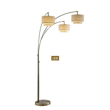 Artiva Lumiere Ill 83" Double Shade Led Arched Floor Lamp - 83