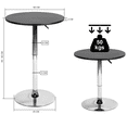thumbnail image 4 of Mesa de Bar Redonda Rotación Negro, con base plateada, Altura Ajustable HOMEMAKE FURNITURE  Moderno, 4 of 6