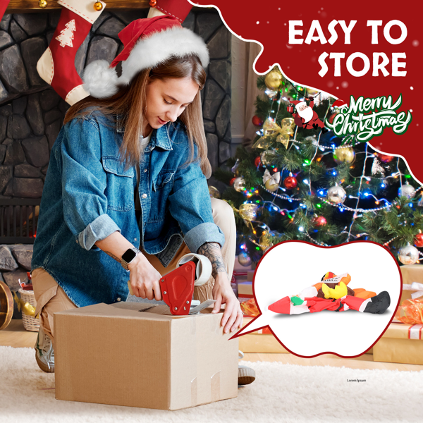 Alvantor 4.9 ft Lighted Christmas Inflatable, Turkey Sitting on Santa with Built-In LEDs, Indoor and Outdoor