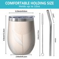 thumbnail image 5 of Floral 12oz Stainless Steel Insulated Wine Tumbler with Lid and Straw – Double Wall Vacuum Mug for Hot & Cold Drinks, 304 Steel Interior, Sweat-Free Design,Thanksgiving,Christmas, Spring,Flower, 5 of 5