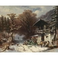 thumbnail image 2 of Carl Schweninger 24x20 Black Ornate Framed Double Matted Museum Art Print Titled: After Successful Hunt, 2 of 5