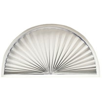 Redi Shade No Tools Original Arch Light Blocking Pleated Fabric Shade White, 72” W x 36” L