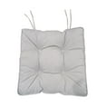 thumbnail image 1 of Almohadillas de pana Inteprter para silla cojín cálido con lazos almohadilla gruesa antideslizante Decoración del hogar Gris, 1 of 6