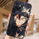 thumbnail image 3 of Funda de silicona suave con trébol negro de Anime para Apple iPhone 15, 14, 13, 12 Mini, 11, XS, XR, X, 8, 7 Pro Max Plus, 3 of 5