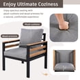 thumbnail image 3 of Vanress Outdoor Patio Furniture Set with Coffee Table, 4 Piece Patio Conversation Sets with Washable Thick Cushions, Outdoor Sectional Furniture Set for Porch, Balcony, Deck, Grey, 3 of 8