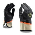 thumbnail image 2 of 12-Pack of Cordova 5300J Oil Demon Black/Orange Double Dipped PVC Work Gloves, Sandy Finish, Jersey Lined, Safety Cuff, Large, 2 of 2