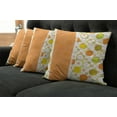 thumbnail image 2 of Ambesonne Abstract Throw Pillow Cover 4 Pack, Circular Round, 18", Lime Green Orange Yellow, 2 of 6