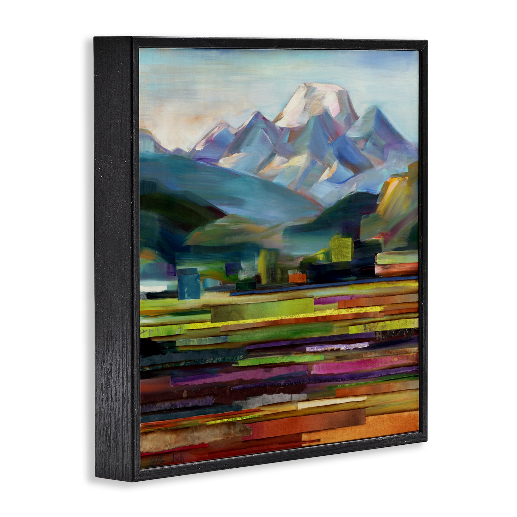 Stupell Industries Nature's Layers Mountain Scene Black Framed Giclee Art, design by Borcherding