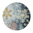 thumbnail image 4 of Autua Snowflakes Round Tablecloth Stain-Resistant Washable 100% Polyester 38"-42, 4 of 8