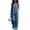 Blue, variant on Womens 2 Piece Outfit Sets 100% Cotton V-Neck Button-Front Blouse with Matching Flowy Trousers