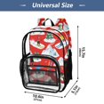 thumbnail image 4 of Iauyy Clear Backpack Heavy Duty PVC Transparent Backpack for College Workplace, Red Skiing, 4 of 8