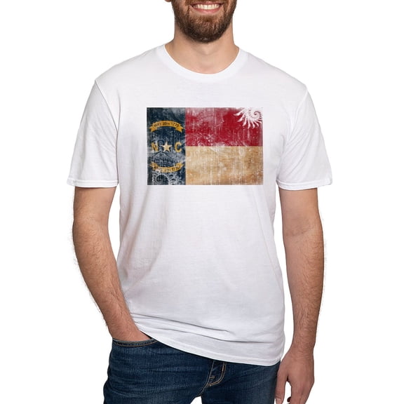 CafePress - North Carolina Flag Fitted T Shirt - Fitted T-Shirt, Vintage Fit Soft Cotton Tee