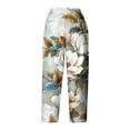 thumbnail image 5 of Crgrtght Womens Summer Pants Cropped Pants High Waisted Boho Beach Pants Drawstring Capris Pants with Pockets Wide Leg Vintage Printed Bohemian Capris Trousers Floral Pants for Women, 5 of 5