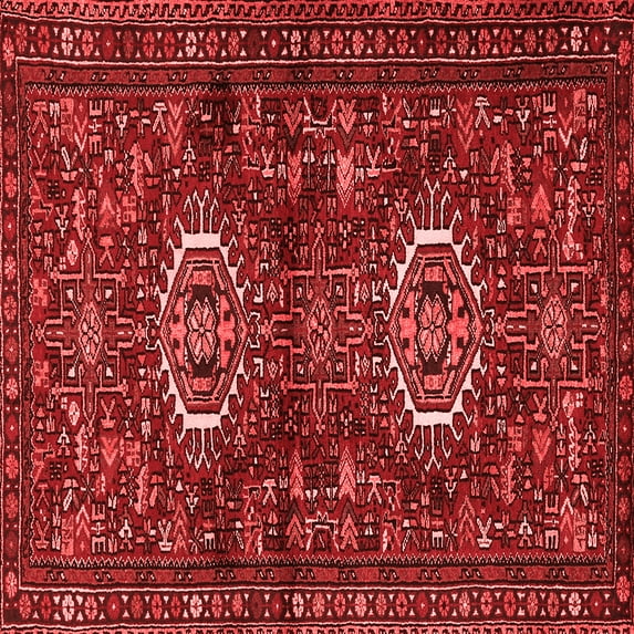 Ahgly Company Indoor Square Persian Red Traditional Area Rugs, 5' Square