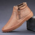 thumbnail image 2 of NOKIO Men'S Snow Boots Men'S High Top Snow Boots Fashion Casual Trainers Breathable Flat Casual Shoes Winter Padded Warm Men'S Boots Men'S Cold Weather Snow Boots, 2 of 5