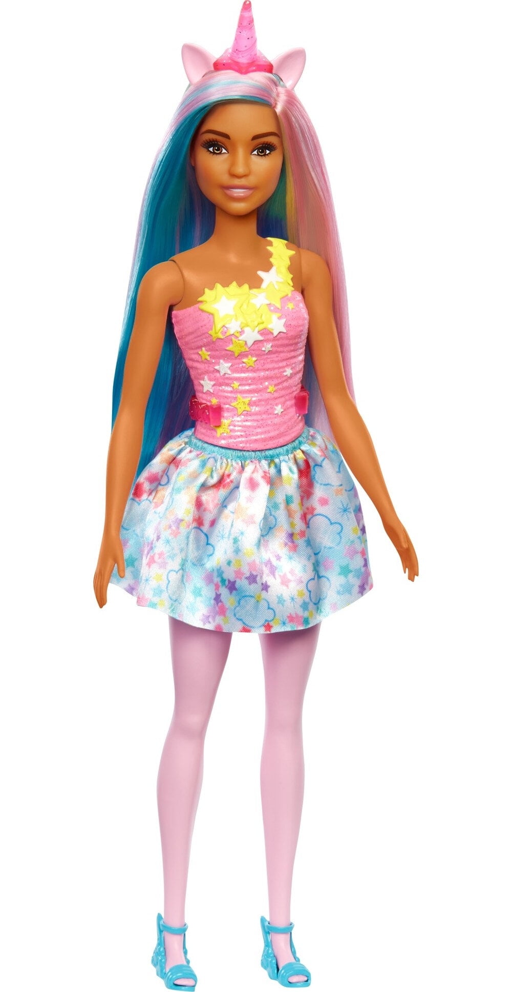 Barbie Dreamtopia Unicorn Doll in Rainbow Look, Toy for 3 Year Olds and Up