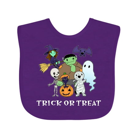 

Inktastic Halloween Trick-or-treat Cute Group of Monsters Boys or Girls Baby Bib