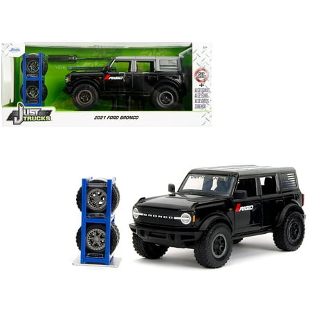 2021 Ford Bronco Badlands Black "Rigid" with Extra Wheels "Just Trucks" Series 1/24 Diecast Model Car by Jada