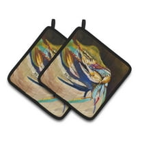 Crab to Claw UP Crab Pair of Pot Holders