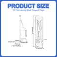 thumbnail image 2 of Uxcell 3/4 inch Locking Shelf Support Pegs 20Pcs Plastic Cabinet Shelf Pins Clear 6mm Dia, 2 of 6