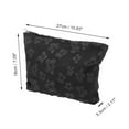 thumbnail image 2 of Unique Bargains 1 Pc 3D Flower Drawstring Makeup Bag for Vacation Business Travel Polyester black, 2 of 6