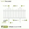 thumbnail image 6 of Zippity Outdoor Products Madison No-Dig Vinyl Fence Kit (30in x 56.5in) (2 Pack), 6 of 9