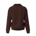thumbnail image 4 of MixMatchy Women's Solid Cozy Half Zip-Up Pullover Sweater Top, 4 of 7
