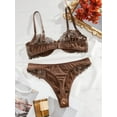 thumbnail image 2 of Brown Silk Lingerie Set, 2 of 5