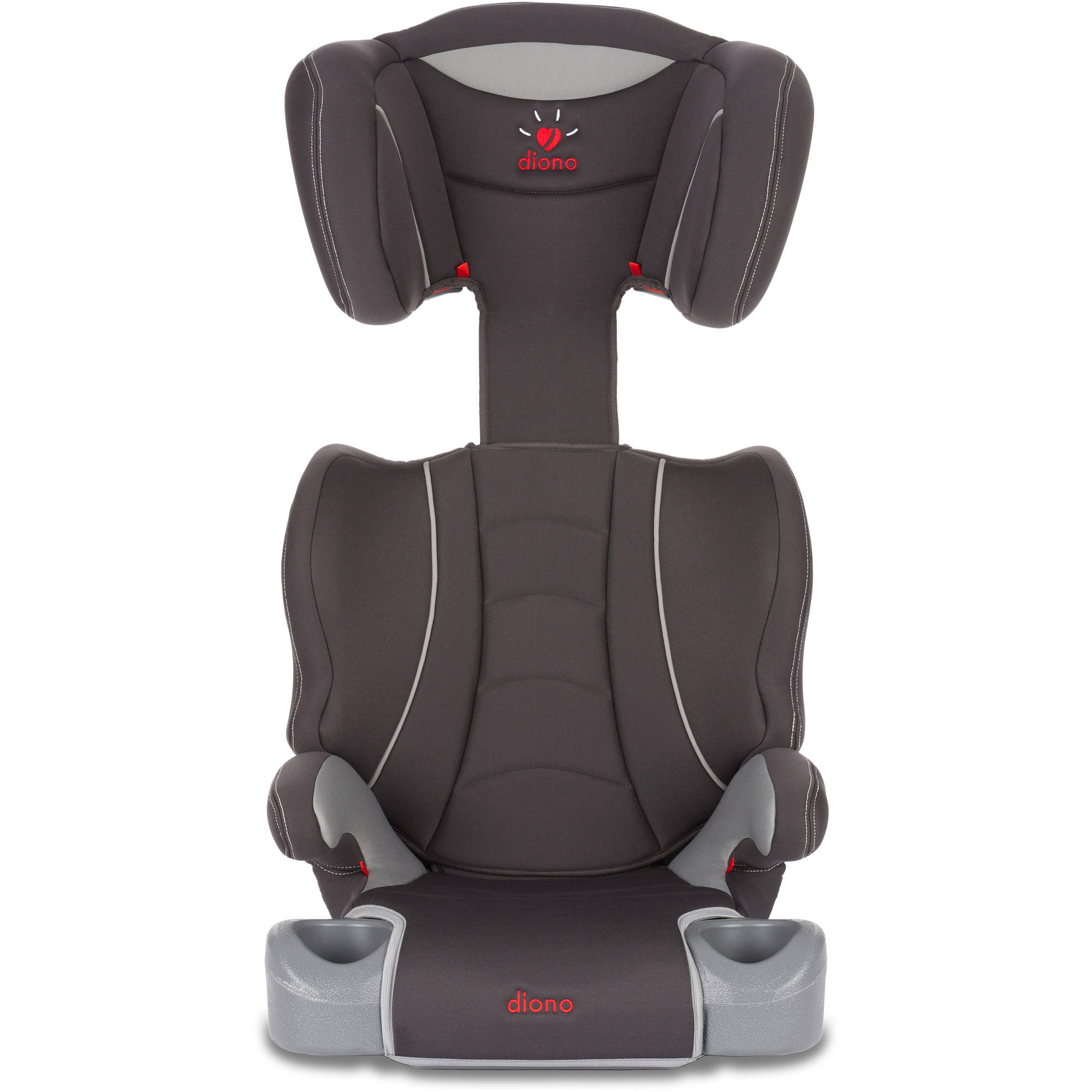 diono hip high back booster car seat with cup holders, slate - image 3 of 4